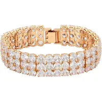 Faina Pulseira ouro rosa / transparente