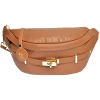 Sarya Couture OU Borsa A Tracolla In Pelle Cognac Scuro — Borsa a tracolla