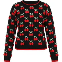 Mymo Pullover rosa / preto / branco
