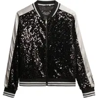 Superdry para mulher. W5011968A Jaqueta Suikajan preta (XS), Preto, Casual, Poliéster