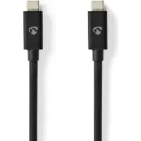 Nedis Ccgl66040bk10 Cabo Usb 4.0 Gen 3x2 Usb-c M-usb-c M 8k A 40 Gbps Niquelado 1 M 240w 60hz