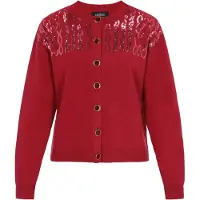 Usha Casaco de malha vermelho