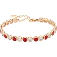 NAEMI Pulseira ouro / vermelho / transparente