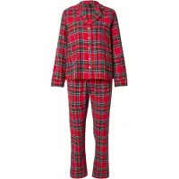 Hunkemoller Pijama azure / verde escuro / vermelho / branco