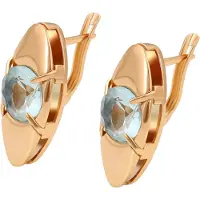 NAEMI Brincos aqua / ouro rosa