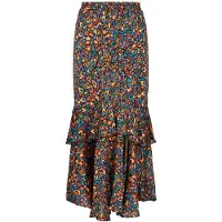 IZIA Saia aqua / castanho / amarelo / laranja