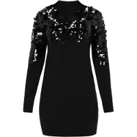 Faina Vestido de malha preto