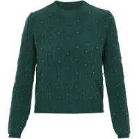 Faina Pullover verde escuro