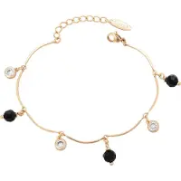 Faina Pulseira ouro rosa / preto / transparente