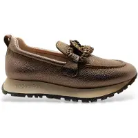 Hispanitas para mulher. HI254238 Mocassins de couro Kansas Bolero taupe (39), Plano, 1 a 3cm, Nenhum, Casual