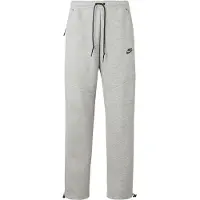 Nike Calças 'TECH FLC' cinzento claro / preto