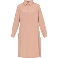 Usha Vestidos camiseiros castanho claro