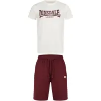 Lonsdale Fato de jogging ecru / borgonha