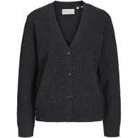 TeeShoppen Casaco de malha ' Knitted Cardigan ' cinzento escuro
