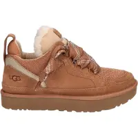 Ugg para mulher. 1144032 Sapatilhas de couro Lowmel castanhas (36), Marrom, Plano, 1 a 3cm, Cordão, Casual
