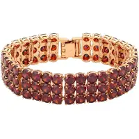 Gaya Pulseira ouro rosa / vermelho rubi