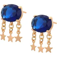 Gaya Brincos navy / ouro rosa