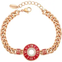 Faina Pulseira ouro rosa / vermelho / transparente