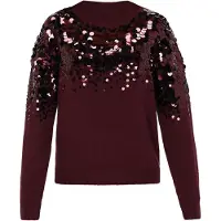 Faina Pullover borgonha