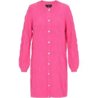 Faina Casaco de malha rosa claro