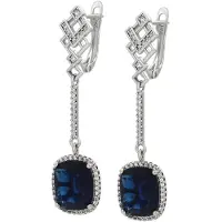 NAEMI Brincos navy / prata / transparente