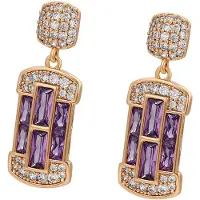 NAEMI Brincos ouro / roxo / transparente