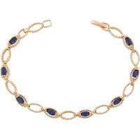 Faina Pulseira navy / ouro rosa