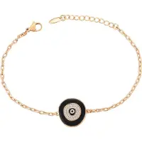 Faina Pulseira ouro rosa / preto / transparente