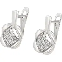 NAEMI Brincos prata / transparente