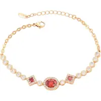NAEMI Pulseira amarelo dourado / vermelho / transparente