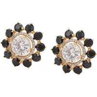 Gaya Brincos ouro rosa / preto / transparente