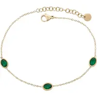 Faina Pulseira ouro / verde escuro
