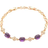 Faina Pulseira ouro rosa / roxo