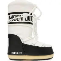 Moon Boot para mulher. 80D1400440 Botas Icon Nylon preto, branco (31/34), Plano, Nenhum, Casual, Neve