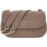 GUESS Mala de ombro 'Bandoulière Daryna 2-Comp Dark Taupe' castanho