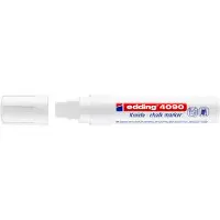Edding Marcador de Giz| 4090 | Ponta biselada 4-15mm | Branco