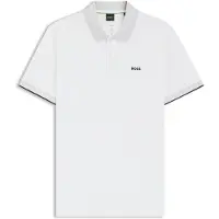 BOSS para homem. 50554583 Polo Paddy branco (M), Casual, Esportivo, Algodão, Manga curta