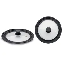 Ibili Tampa De Vidro Para Frigideira Com Borda Silicone 28-30-32 Cm