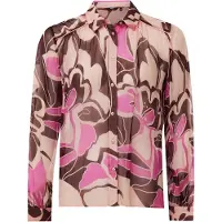 Mexx Blusa bege / castanho escuro / roxo claro