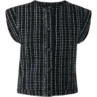 Mexx Casaco de malha preto / branco