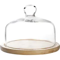 Ibili Tampa Com Base De Madeira Vidro 18 Cm