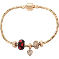 NAEMI Pulseira amarelo dourado / vermelho / preto / transparente
