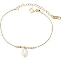 Gaya Pulseira ouro / branco pérola