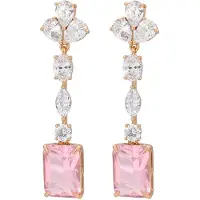 Gaya Brincos ouro rosa / cor-de-rosa / transparente