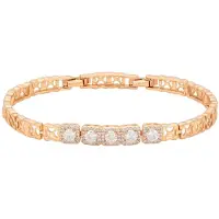 Faina Pulseira ouro rosa / transparente