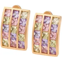 Faina Brincos ouro / maçã / lavanda / cor-de-rosa