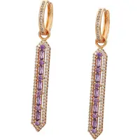 NAEMI Brincos ouro / roxo