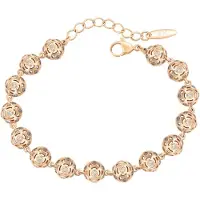 Faina Pulseira ouro rosa / transparente