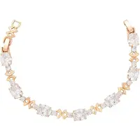 Faina Pulseira ouro rosa / transparente