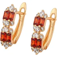 NAEMI Brincos ouro / vermelho / transparente